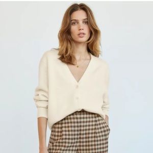 NWT Aritzia Wilfred Parco cashmere cream cardigan XS